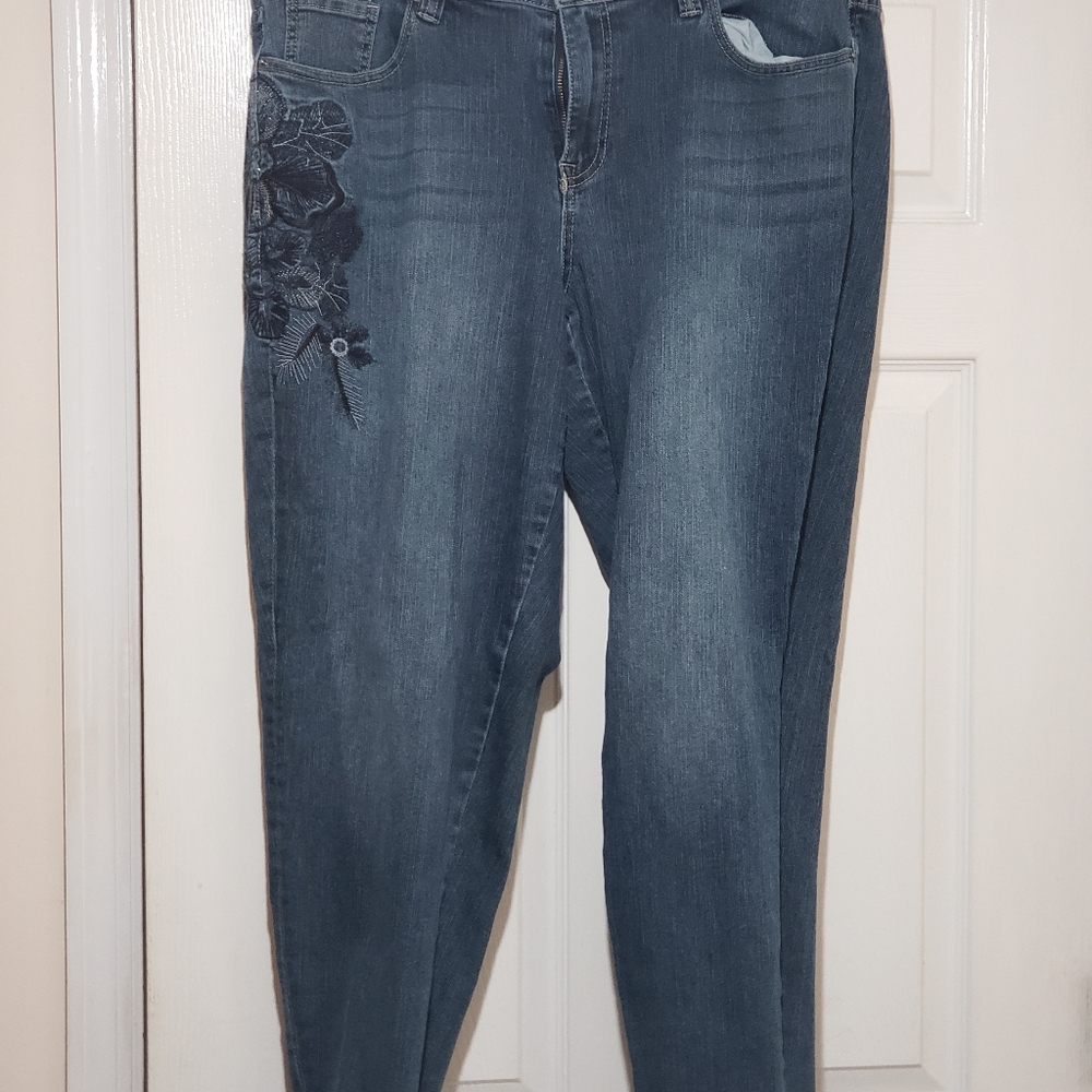 Lane Bryant Skinny Jeans with Floral Detail